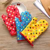 2024 1 Piece Cute Non-slip Yellow Gray Cotton Fashion Nordic Kitchen Cooking Microwave Gloves Baking BBQ Potholders Oven Mittsfor cute cotton potholders