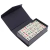 Oyunlar Mahjong set mini Çin oyunu karo dicesjong seyahat geleneksel mahjongg portatif kamp fayans jongg