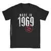 Camisetas masculinas feitas em 1969 todas as peças originais camiseta homens presentes de aniversário vintage algodão ts redonda pescoço harajuku tops t camisetas para adultos roupas t240425