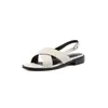 Casual Shoes Women's Sandals Summer Style Open Toe Platform Mixed Colors Square Heel Buckle Strap Plus Size 31-43