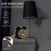 Relógios da mesa de mesa 4 polegadas Twin Bell Loud Clock Clock Metal Frame 3D Dial com Backlight Battery Opere o despertador da mesa de mesa para casa e escritório