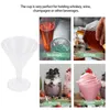 Disposable Cups Straws 20 Pcs Wineglass Plastic Juice Cup Cocktail Glasses Martini Goblet Festival Dessert Toasting