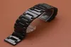 Polished Watchband Bright Watch Armband mit Klappschnalle -Einsatz schwarzer Keramik Cool für Smart Watches Gear S2 S3 WRIS3509533