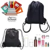Drawstring 6 Pack Backpack Bags 420D Polyester Folding Shoulder Tote Sack Cinch Bag For Picnic Gym Sport Beach Travel Storage