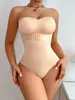 Body shortie sans bretelles pour femmes Contrôle du ventre Shapewear Hipster Sculpt Body Shaper 240425