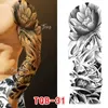 Tattoo Transfer Vollarm großer Größe Temporäre Tattoos Hülle wasserdicht mehrere Stile Tattoo Aufkleber Tattoo Körperkunst Aufkleber Arm Männer und Frauen 240427