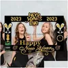 Altre forniture per feste di eventi 2023 Happy Year P O Frame applausi in campi champagne oggetti di scena natalizi di natale