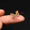 Charm 1pcs Basit Moda Kristal CZ Yıldız Yaprağı Klip Küpeleri Kadınlar için C Reative C Ear Cuff Tılsmasız Sahte Küpe Partisi Takı