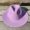 넓은 브림 모자 버킷 모자 단단한 밀짚 페도라 유니니스 섹스 남성 재즈 모자 도매 여름 모자 모자 모자 클래식 카우보이 모자 해변 태양 보호 240424