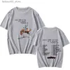 メンズTシャツバッドバニーニューアルバムNadie Sabe Lo Que Pasar Manana Tee Mens Cotton Tシャツ短袖