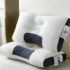 Pillow New SPA 3D Ergonomic Knitting Pillow Bedroom Sleep Neck Pillow Protection Neck Spine Orthopedic Contour Bedding Standard Size