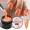 Nail Polish MEET ACROSS 8ml Glitter Extension Gel Nail Polish Nude Pink Gold Foils Effect Semi Permanent UV Gel Varnishes Nails Art Manicure Y240425