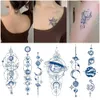 Tattoo Transfer 1pc Waterproof Temporary Tattoo Sticker 3D Butterfly Fake Tattoo Moon planet Transfer Tatoo Leg Arm Hand Foot For Women Bod J1M7 240427