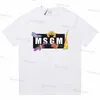 Msgm Designer Shirt Mens Tshirts Designer Fashion Original qualità Nuova lettera frontale Pure Cotton Cottle Correct Short Short Short Tshirt Designer Luxury Designer Mens Shirt