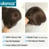 Toppers Swiss Lace Topper Hair D75 Cabelo Humano de peruca longa Sistema de substituição de cabelo cacheado/reto