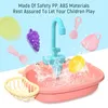 Kinderen aanrecht Toys Simulatie Elektrische vaatwasser Mini Food doen alsof Play House Toy Set Children Role Girl 240416