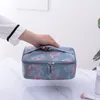 Koreansk stil kosmetisk väska stor kapacitet tvåvägs blixtlås toalettbagos rese bärbar handväska kosmetik förvaring väska