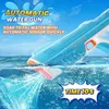 Electric Water Gunauto Sug Gunssquirt 39 ft Rangeautomatic Gunwater Blasterpool Beach Outdoor Party Toys Kids 240420