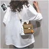 Shoulder Bags Canvas Mini Totes Purses And Handbags For Women 2024 Girls Female Shopper Casual Fashion Kawaii Drawstring Crossbody Bag