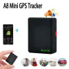 Webcams Mini A8 Localizzatore Outdoor Pet Trackin in tempo reale Tracker GPS con pulsante SOS per auto Kids GSM/GPRS/LBS Tracker Locarier Adapter