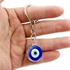 Figurines décoratives Turc Evil Blue Blue Eye Glass Keychain Charms Pendants Cavying Accessoires de décoration suspendus Amulet Bonne chance pour ami