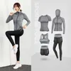 Suisses de survêtement féminine Sports Sportswear Womens Gym Spring Running Loisking Séchage rapide Five Piece Fashion Fashion Yoga Set 240424