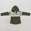 Kledingsets Fashion Duck Puppy Militaire groene kap met lange mouwen Top Groothandel Boutique Kinderen Outfit Baby Boys Short Shirt