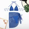 Swimwear féminin 3 pièces Bikini Top Mesh Jirt 2024 Femmes MAINTENANTS MAINTURATION DES FEMMES BAINS BATUIT