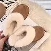 Designer Fluffy Slipper Australia Platform Slippers Ug Scuffs Wool Shoes Sheepskin Fur Real Leather Classic Brand Casual Women Outside Slider