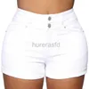 Short féminin liooil coton extensible taille haute jean short femme été 2023 Sweat décontracté avec poche zipper blanc noir courim short D240426