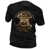 Męskie koszulki US Route 66 Drukuj Nowy męski retro koszulka europejska rozmiar hip-hopowy top t-shirt męskie mens z dużym t-shirtem codziennie odzież J240426