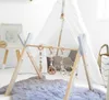 Nordic Style Baby Gym Play Nursery Sensory Ringpull Toy Houten frame Infant Room Peuter Kleding Rack Gift Kinderkamer Decor C10036642093