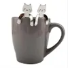 ステンレススチールコーヒースプーン猫吊り下げ小さじデザートスナックスナックアイスクリームスプーンテーブルウェアキッチンアクセサリー240422
