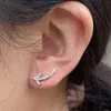 Dangle Chandelier Fashion Arrow Shape Rhinestone Climbers Earrings for Women Charm Crystal Studs Earrings Female Statement Wedding Party Jewelry