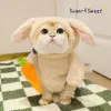 Clothing Warm Fleece Pet Clothes Cute Rabbit Ears Coat Small Medium Dog Cat Shirt Clothes Teddy French Bulldog Chihuahua Winter Outfit