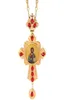 Hanger kettingen kruis ketting zirkonen kristallen kerk gouden priester crucifix orthodox doop geschenk religieuze iconen hanger12397913