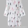 Casual jurken veren print bellouw ruches jurk dames y2k punk elegante vakantie losse zomer gothic maxi werk goth vestidos