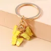 Keychains mignons colorés papillons portefeuilles animaux volants chaînes clés pour femmes sacs de sac à main pendentifs clés de bricolage accessoires de bijoux diy