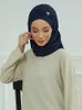 Hijabs Capas de hijab interiores convenientes Musulmán Bonte de moda Subscarf para mujeres Turbante casual transpirable suave y transpirable Mujer D240425