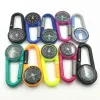 Kompass multifunktionell smart vandring metallplast Carabiner Mini Compass Thermometer Keychain (slumpmässig färg)