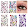 Tattoo Transfer Glitter Face Adreters for Children Rhinestones for Eyes Face Diamonds Bright Stickers Festival Makeup Jewels Starters ZS006 240426
