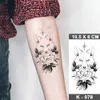 Tatuaż transfer Wodoodporna TETATOO TATTOO GEOMETRIC Black Wolf Fox Forest Księżyc Flash Tatoo Fake Fake Tatto For Body Art Women Mężczyźni 240427