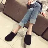 Casual schoenen Nubuck Velvet Flats vrouw muilezels slingback vaste loafers lage hakken ondiepe sneakers vrouwen rond teen slip op mocassins 2024