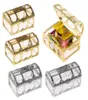 Treasure Chest Candy Box Wedding Favor Mini Presentlådor Matklass Plast Transparent smycken Stoage Case DHB2977524221