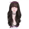 Yiwu wig female long hair manga bangs net red round face big wave fluffy full head cover curly