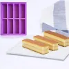 Moulds 8 Cavity Large Rectangle Silicone Mold Cereal Energy Bar Chocolate Truffles Brownie Cornbread Cheesecake Soap Butter Baking Tool