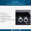 Brincos de garanhão da moda da moda para mulheres 925 jóias de prata com formato redondo de 13 mm Gempos de gemas de gemas