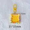 Keychains Lanyards Creative Cartoon Picture Frame Keychains Candy Color DIY Photo Frame Keyring Cute Bag Pendant For Women Girls Birthday Gifts