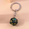 Keychains Lonyards mignon résine 3d Dice Charms Kelechains For Women Men Car Key Hands Sac à main Purse Hanging Keyrings accessoires