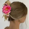 Nuovo acril di moda haarclip elegante simulatie bloem plastica klauw clip bloemen haai clip haarspeld haaraccessoires voor vrouwen